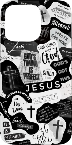 Vista 31 de Funda estética para iPhone 16 con versículos bíblicos cristianos, frases positivas