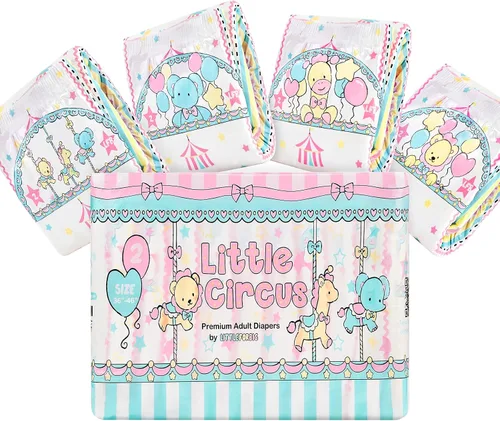 Vista 8 de Littleforbig Little Circus - Ropa interior estampada para incontinencia, 10 piezas (M, 28-38 pulgadas)