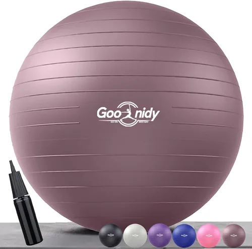 Vista 8 de Soft Exercise Ball, Anti-Burst Pilates Yoga Ball Chair Supports 2200lb, Workout Equipment w/ Pump for Women Pregnancy, Medicine, Birthing, Physical