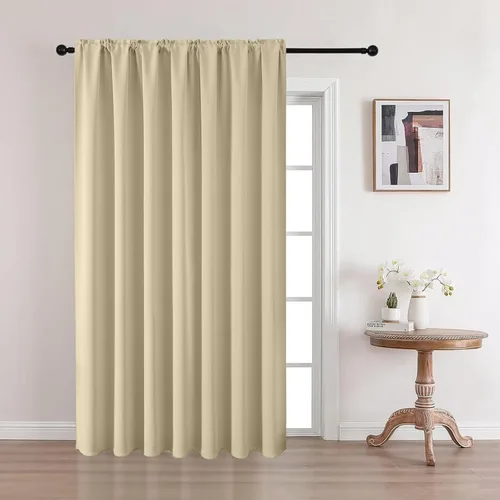 Vista 29 de CUCRAF Cortinas opacas cortas para oscurecer la habitación, paneles de cortina para ventana, bolsillo para cortinero, cortinas sólidas
