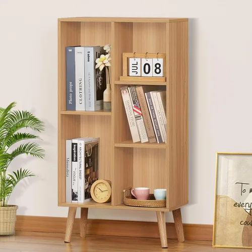Vista 10 de LEYAOYAO Estantería de 5 cubos de 3 niveles con patas, estante negro menta para libros para niños, bonito organizador de almacenamiento, estantes