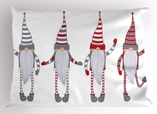 Vista 21 de Lunarable Juego de 2 fundas para almohada de otoño, tema vintage otoñal con estilo granja, ilustración de flores silvestres, artículo de cama