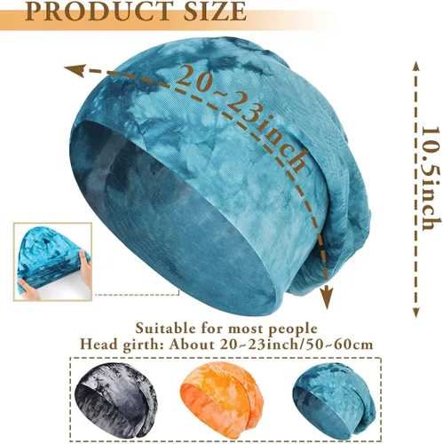 Vista 2 de Bohend Gorros bohemios para la cabeza, gorro elástico antideslizante, bandanas para dormir, turbantes, sombreros para mujeres y hombres, cubierta