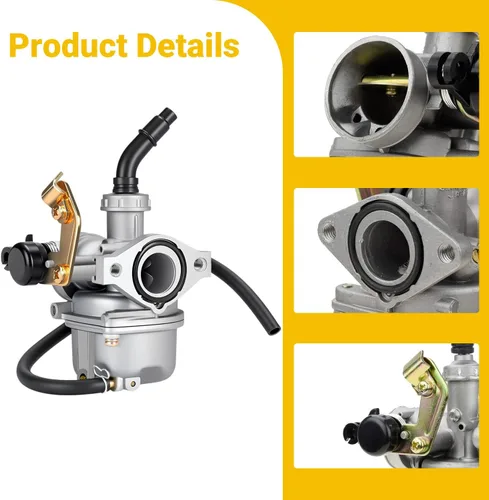 Vista 7 de HIAORS PZ19 Carburador de 19 mm con estrangulador por cable Compatible con Taotao Coolster 110cc 125cc Apollo Sunl NST Coolsport Lifan Baja ATV Quad