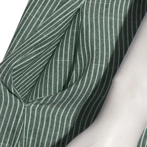 Vista 37 de Vestido de manga larga para mujer, casual, de algodón, lino, con botones, maxivestidos tipo caftán, blanco y azul