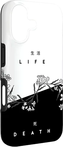 Vista 3 de Life Death Flowers - Funda de regalo japonesa minimalista con luz oscura para iPhone 17