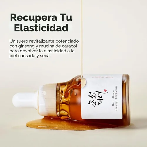 Vista 3 de Beauty of Joseon Revive Suero de Mucina de Caracol Ginseng Hidratante Facial de Péptidos Hidratante para Eliminar Manchas Oscuras y Cicatrices