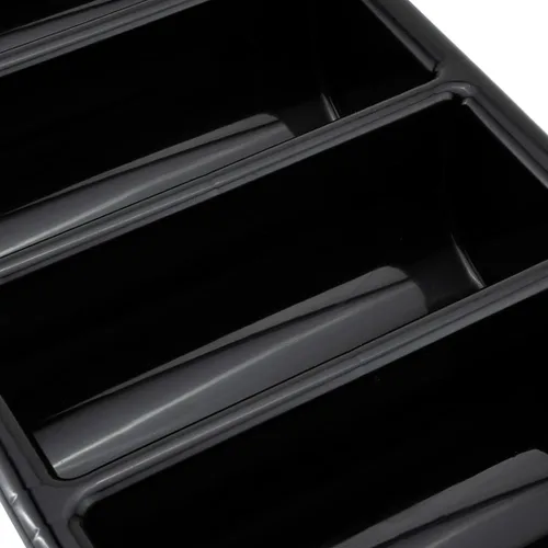Vista 16 de Restaurantware - Organizador de cubiertos de 21.9 x 14.2 x 3.5 pulgadas, 1 bandeja de cubiertos resistente a las grietas - 4 compartimentos, asas
