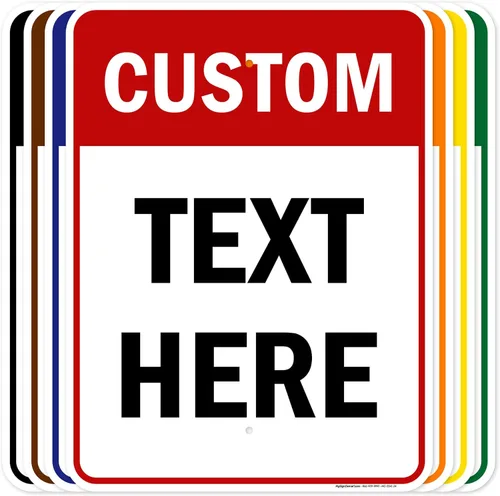 Vista 20 de Cartel personalizado, cartel personalizado para negocios, uso en interiores/exteriores. 7x10 pulgadas, aluminio 0.040 libre de óxido, resistente a