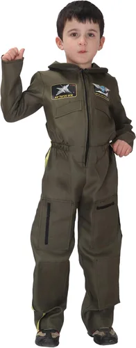 Vista 2 de Conjunto de disfraces de Halloween para niños de combate de la fuerza aérea