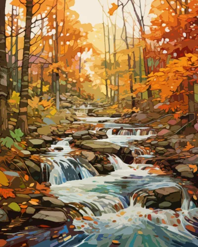 Vista 26 de Tucocoo Bumbers - Pintura de paisaje de puerta para adultos, paisaje de lago, pintura por números, pintura acrílica, lienzo junto al lago, plantas