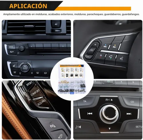 Vista 7 de GOOACC 100 piezas de 10 tamaños de clip de moldura de resorte de metal clip universal de sujeción de cuerpo de automóvil compatible con GTI, Jetta