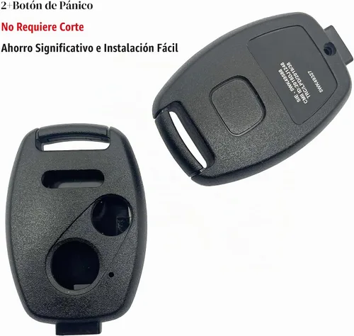 Vista 2 de Horande Funda de llave de repuesto sin corte para Honda Civic 2008-2013 CR-V Accord Pilot Fit Odyssey Ridgeline CR-Z Funda de llave sin llave Negro