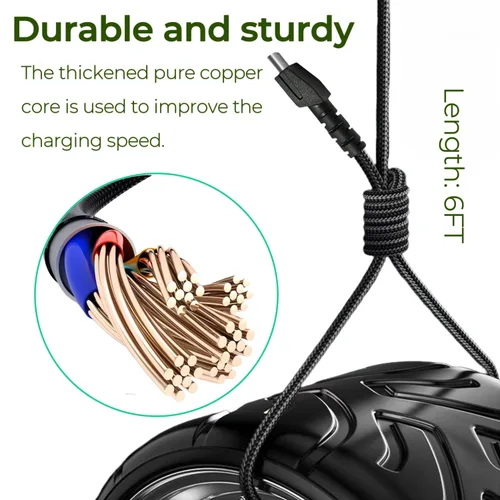 Vista 4 de Razer - Cable de carga USB compatible con Naga Pro, DeathAdder V2 Pro, Viper Ultimate, Basilisk Ultimate, Hyperspeed Lightest Cyberpunk 2077, cable