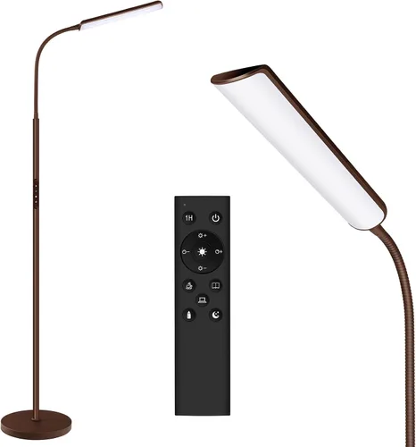 Vista 12 de Dimunt Lámpara de pie LED, lámparas de pie brillantes de 15W para sala de estar con temporizador de 1H, lámparas de pie ajustables sin escalones