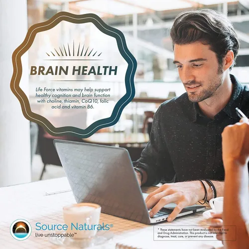 Vista 6 de Source Naturals Life Force Múltiples Multivitamínicos diarios sin hierro de alta potencia Vitaminas, minerales, antioxidantes y nutrientes – Energía