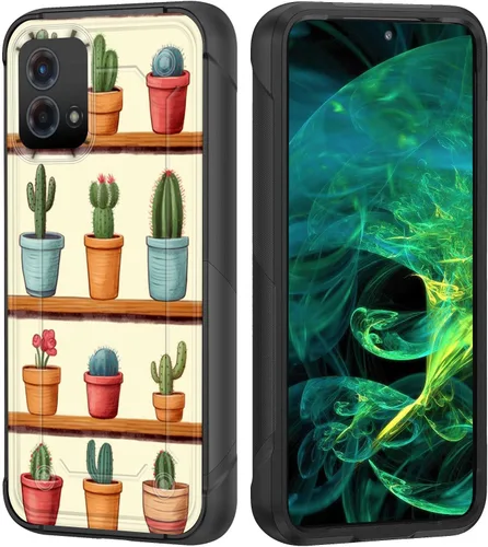 Vista 21 de Funda para Moto G Stylus 5G 2023, resistente de doble capa de policarbonato duro y silicona suave, resistente a prueba de golpes, funda protectora