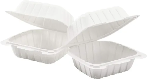 Vista 8 de KARAT EARTH Clamshell - Recipientes para alimentos para llevar [6"x6" - 400 unidades] Recipientes para llevar Aptos para microondas, seguros