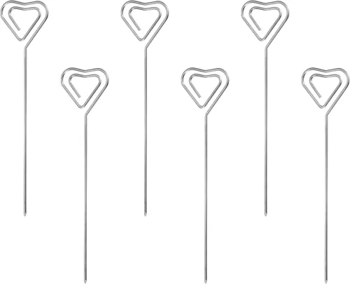 Vista 9 de uxcell Púas de cóctel de acero inoxidable, 5 pulgadas, 6 palillos de dientes de cóctel de metal, palillos de Martini, reutilizables