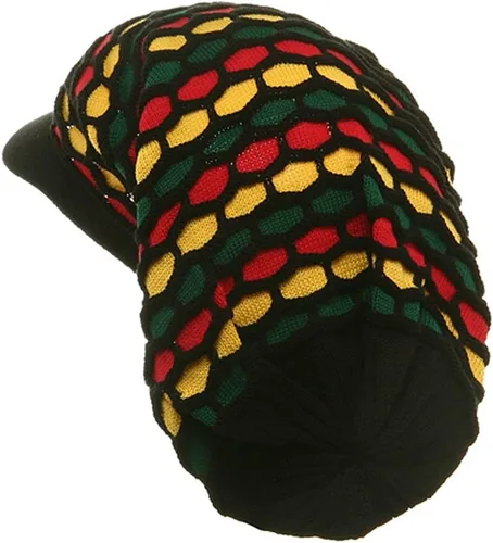 Vista 2 de Nuevo Sombrero Largo Rasta Miel Negro RGY, Miel Rasta