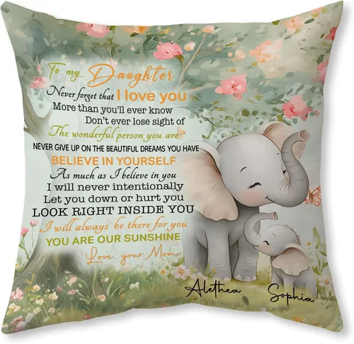 Vista 15 de Hyturtle Almohada personalizada para mi hijo – Regalos de mamá a hijo adulto – Regalos inspiradores en cumpleaños – Regalos de graduación
