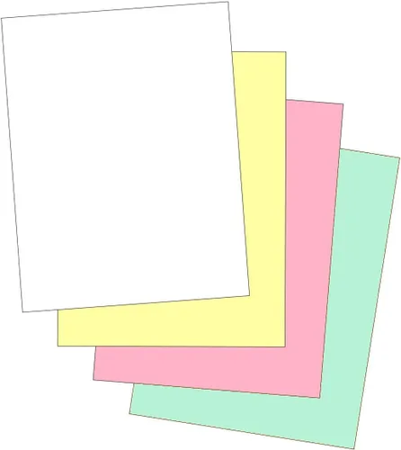 Vista 7 de Papel de color "liso" combinado (no sin carbono) para impresoras láser y de inyección de tinta (2 partes, caja)