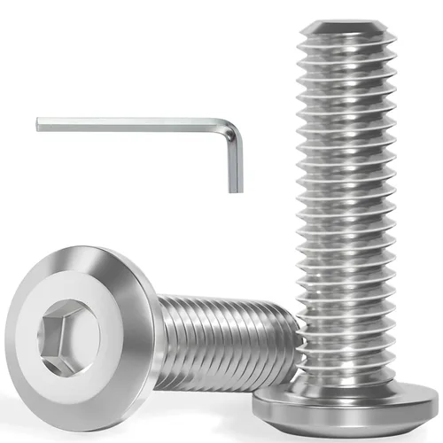 Vista 7 de VGBUY M6-1.0 x 8 mm 100 piezas Tornillos de cabeza plana con casquillo hexagonal, 304 de acero inoxidable 18-8, rosca completa, llave hexagonal