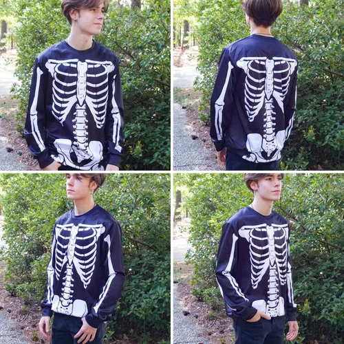 Vista 4 de RAISEVERN - Sudadera fea navideña unisex, suéter cerrado con diseño divertido para fiestas de Navidad