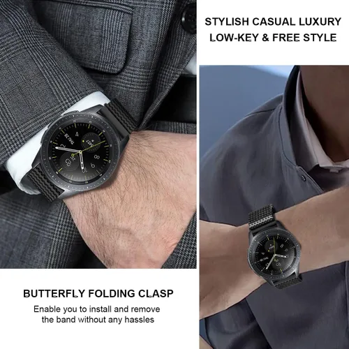 Vista 5 de Compatible con Samsung Galaxy Watch 7/6/5/4/FE 1.732 in 1.575 in/Galaxy Watch 5 Pro 1.772 in/Watch 4/6 Classic 1.850 in 1.811 in 1.693 in 1.654