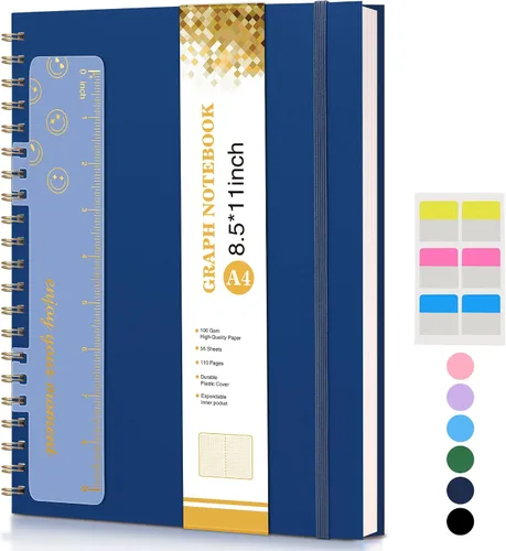 Vista 13 de Cuaderno de espiral de 8.5 x 11 pulgadas, cuadernos grandes A4 para mujeres y hombres, diario rayado universitario, papel de 3.53 oz/m², diarios