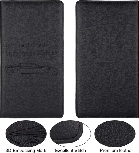 Vista 5 de Cacturism Soporte para registro y seguro de automóvil, guantera de vehículo, organizador de automóvil para hombres y mujeres, funda de accesorios