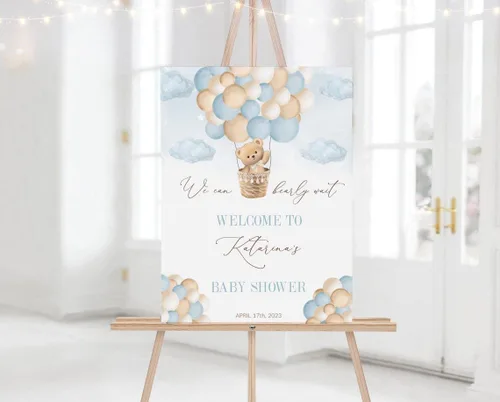 Vista 13 de Letrero personalizado para baby shower, letrero de bienvenida para baby shower, letrero para baby shower, personalizable para niña o niño, letrero