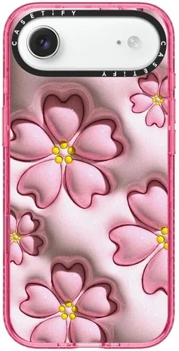 Vista 65 de CASETiFY Impact iPhone Air Case [Delgada/Compatible con Magsafe / 8.2 ft. Protección contra Caídas de Grado Militar 4X] - Lazos - Rosa Arcos