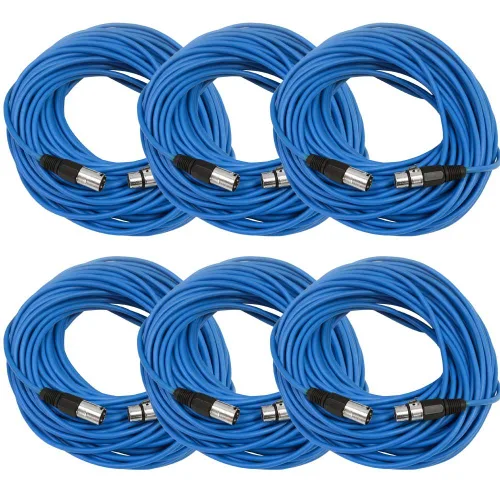 Vista 58 de SEISMIC AUDIO - SAXLX-2 - Paquete de 6 cables de conexión XLR macho a XLR hembra de 2 pies - Equilibrados - Cables de conexión de 2 pies