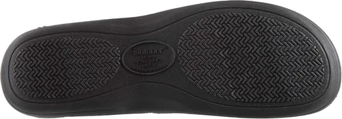 Vista 4 de isotoner Pantuflas de espalda abierta para hombre con espuma viscoelástica y suela para interiores y exteriores Ceniza