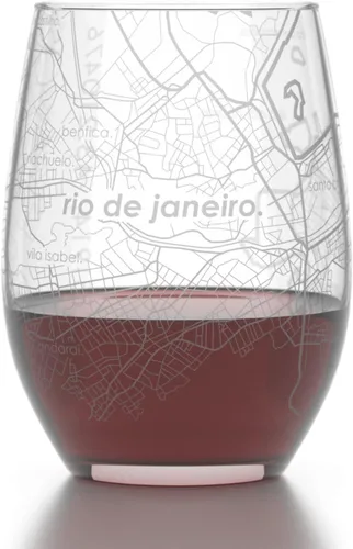Vista 11 de Well Told Copa de vino grabada con mapa de España de Barcelona sin tallo, copa de vino grabada con mapa de la ciudad, regalo para los amantes