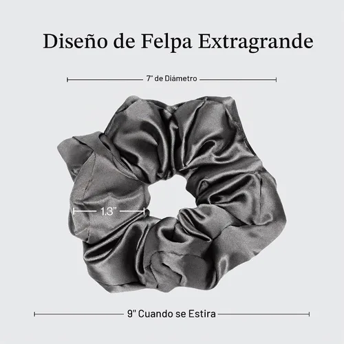 Vista 6 de Kitsch Coleteros de satén de almohada para mujer, color carbón y oro, 2 Dorado