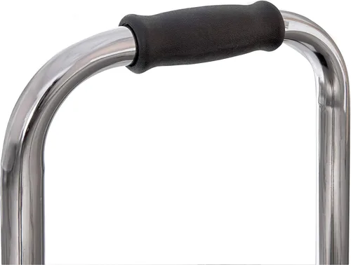 Vista 7 de Vaunn Taburete médico con asa y plataforma de goma antideslizante, taburete ligero y resistente para niños, adultos y personas mayores, cromado