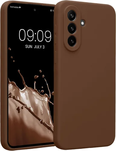 Vista 108 de kwmobile Funda compatible con Samsung Galaxy A13 4G - Funda delgada de silicona TPU - Acabado suave al tacto - Amarillo radiante