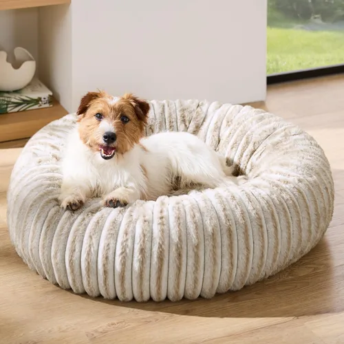 Vista 22 de Bedsure ComfyFleece® Donut - Cama para perros pequeños con funda extraíble lavable