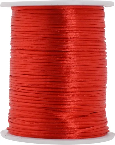 Vista 92 de Mandala Crafts Cordón de satén de cola de rattail de 0.02 in para nudos chinos de macramé