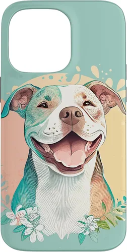 Vista 21 de Pit Bull - Carcasa para iPhone 17, diseño artístico de Pitbull para mujer