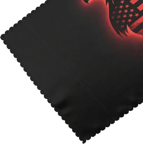 Vista 5 de Rectangular Placemats Set of 4, Heat Resistant Black Eagle Printed Kitchen Dining Table Mats