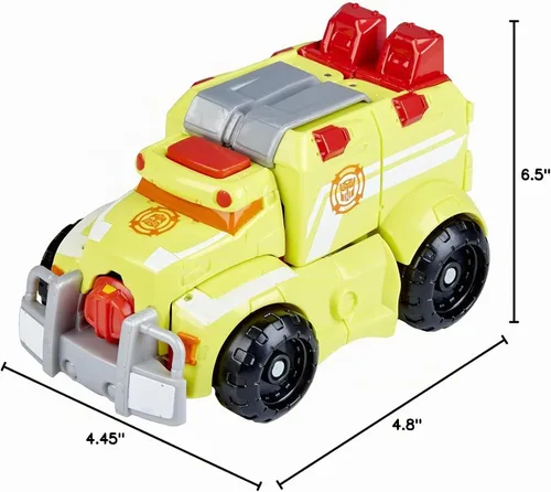 Vista 4 de Playskool, Figura de Fire Bot Héroes de Transformers, Bot del Equipo de Rescate