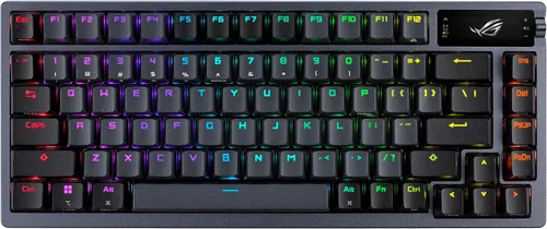 Vista 25 de ASUS ROG Azoth 96 HE Teclado inalámbrico para juegos con efecto Hall – 96% tamaño completo, trimodo, interruptor magnético intercambiable en Negro