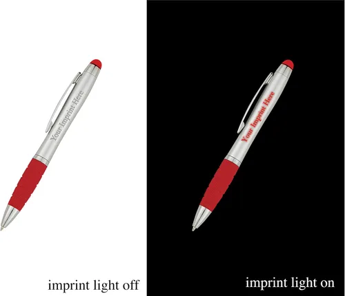 Vista 4 de Express Pencils Juego de regalo personalizado de bolígrafo, paquete de 2 bolígrafos iluminados con caja de regalo, bolígrafo de lujo grabado