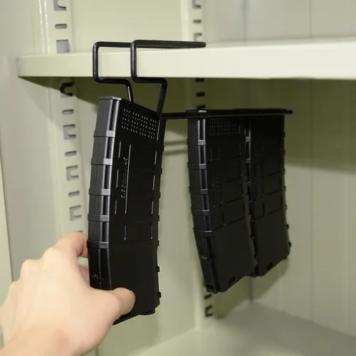 Vista 7 de Adoreal Soporte universal para revistas, paquete de 2 estantes seguros para debajo de la pistola, organizador seguro para armas y accesorios