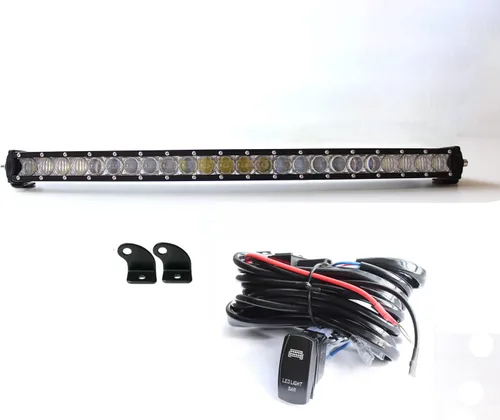 Vista 2 de Barra de luz LED de 42 pulgadas, 200 W, combo de punto de inundación de una sola fila, barra de luz LED todoterreno para camioneta, SUV, ATV, UTV