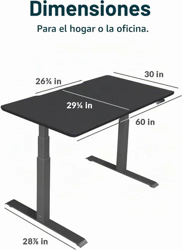 Vista 2 de Vari Classic - Escritorio eléctrico de pie VariDesk ajustable en altura para sentarse/para estar de pie - Escritorio de bipedestación con dos Parte