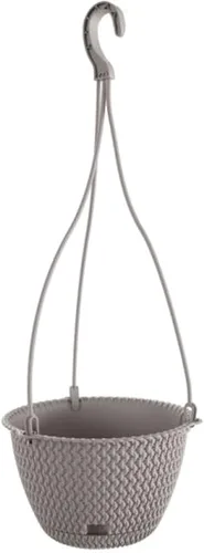 Vista 6 de Prosperplast - Maceta redonda para colgar (4,8 L, plástico, 10.6 x 6.5 in), color gris